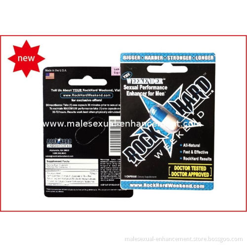 Herbal Sex Pills, 100% Natural 1000mg Herbs Rock Hard Male Enhancement, 24 Pills / Box